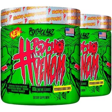 Imagem de Kit 2x Psycho Venom 80g Pré Treino Psycholabz Sabor Limão