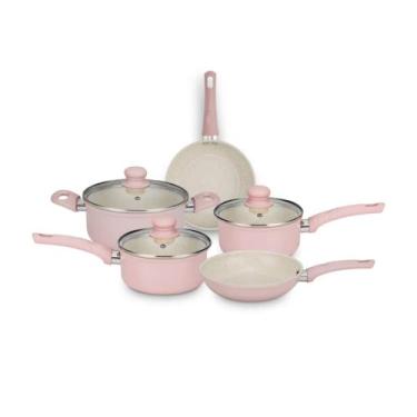 Imagem de VAR Conjunto de Panelas Serena MTA 5 Peças  Revestimento Cerâmico (Esc