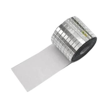 Imagem de Pastilhas De Mosaico Espelhado Prateado 5x5mm 10x10mm Em Grade Autoade