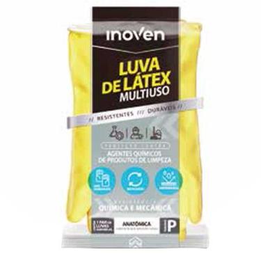 Imagem de Luva Limpeza Borracha Látex Amarela Multiuso Par Tamanho P - Inoven