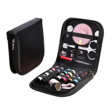 Imagem de Kit de Costura Portátil 67 Peças - Estojo Preto com Acessórios Essenti