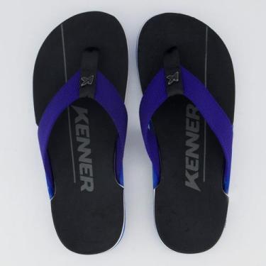 Imagem de Chinelo Kenner NK6 Pro Preto e Azul Marinho, 43