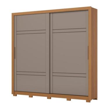 Imagem de Guarda Roupa Casal 02 Portas Deslizantes 04 Gavetas Sintra D343 Cinamomo Avelã - Henn