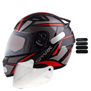 Imagem de Capacete Ebf Spider Azul Mais Viseira Fumê 2.2mm, 56