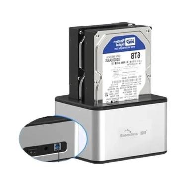 Imagem de Estação De Docking Dual Bay Para HDD E SSD, Adaptador USB 3.0 Para Clo