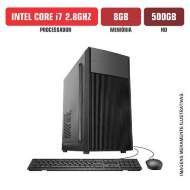 Imagem de Computador Flex Computer Intel Core i7 8GB HD 500Gb Com Kit Windows 10
