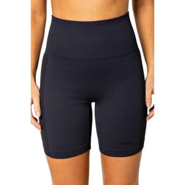 Imagem de Bermuda Feminina Esportiva Fitness Sem Costura Canelada Trifil, Preto,