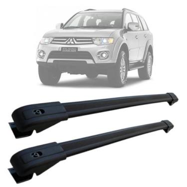 Imagem de Rack De Teto Travessa Mitsubishi Pajero Dakar Aluminio MN-3017 Preto M