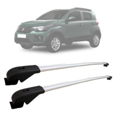 Imagem de Rack De Teto Travessa Fiat Mobi Way Aluminio MN-248 Preto MN-249 Prata
