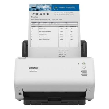 Imagem de Scanner de Mesa Brother ADS-3100, A4, Duplex, USB, Branco e Preto - AD
