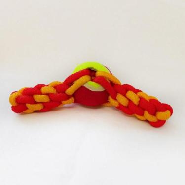 Imagem de Brinquedo Mordedor Cachorro Corda Pet Bola Tênis Cães DOG003 - HomePet