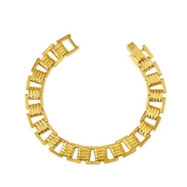 Imagem de Pulseira Feminina Elos Quadrada - Banhada em ouro 18k - Tri Gata Semij