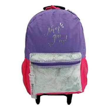 Imagem de Mochila Feminina Infantil Juvenil Rodinhas Colorida Escolar - Clio Sty