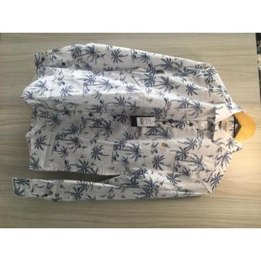 Imagem de Camisa manga longa em linho com estampas TAM M-3 - Mioche 