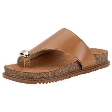 Imagem de Tamanco feminino flat beira rio 8524110, Camel, 38