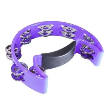 Imagem de Pandeiro Meia Lua Liverpool PML 001 Roxo Platinelas 16 Pares