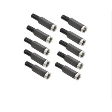 Imagem de Kit 10 Jack J4 Plástico 2.1mm c/ Rabicho - Conectores - TEBERA
