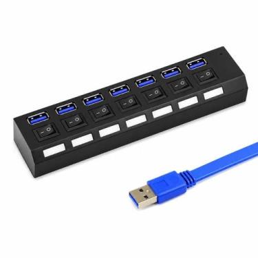 Imagem de Hub Usb 7 Portas Usb 3.0 Port Adapter Powered Splitter Converter Expan
