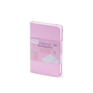 Imagem de Caderneta Caderno Anotações 96 Folhas Pautado Rosa Pastel Lyke - LC