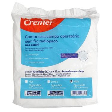 Imagem de Compressa Campo Operatório Não Estéril 23 x 25cm 8g Pct. 50Un. Nídia C