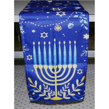 Imagem de Caminho De Mesa Menorá Decoração Judaico Hebraico - maranata