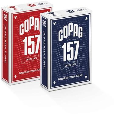 Imagem de Baralho 157 Couchê 275g 55 Cartas Tamanho Padrão 89x57mm Caixa 12 Unidades Copag