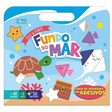 Imagem de Maleta de atividades Cole e Pinte Fundo do Mar 8 folhas 394181 - Tilib