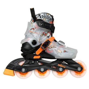 Imagem de Patins Traxart Infantil StarLight Preto com Rodas de LED - ABEC-9, P (