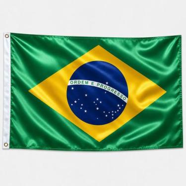 Imagem de Bandeira Do Brasil Grande 1,45m 1m Para Carro E Festa - NoBrand