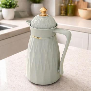 Imagem de Garrafa Térmica Arabic Cinza Elegante De Mesa Chá Café De 1L - Genéric