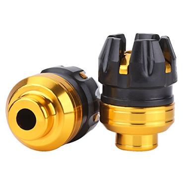 Imagem de 1 par de sliders universais de quadro de escape para motocicleta, Keenso CNC alumínio para motocicleta, scooter, quadro, forquilha, deslizante, protetor de tampa de colisão (dourado) modificações de suspensão