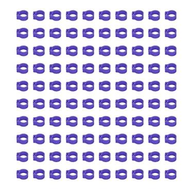 Imagem de Anéis de perna de pombo, anel de pé de pombo leve 0,51x0,47x0,20in para identificação e marcação de pombos(Roxa)