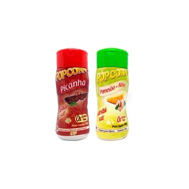 Imagem de Temperos P/ Pipoca Popcorn Cx 12 Frascos. 6 Picanha - 6 Parmesão e Alho