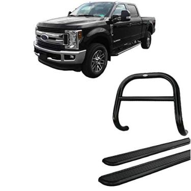 Imagem de Kit quebra mato c/barra+estribo chapa preto F-250