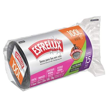 Imagem de Sacos para Lixo em Rolo Econômico, 100L, Preto, Esfrelux