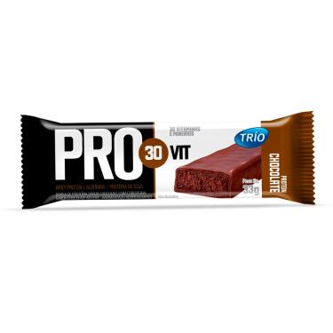 Imagem de Barra de Proteínas Pro30Vit Chocolate 30 Vitaminas com 33g Trio 33g