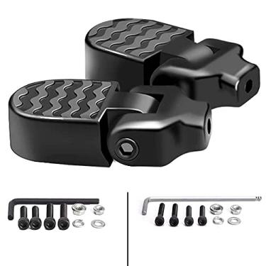 Imagem de BBxunsless 1 par de mini pedais traseiros de bicicleta de liga de alumínio dobráveis com descanso para os pés, pedal antiderrapante, pedal traseiro, haste de liberação rápida, haste de instalação para mountain bike, bicicleta dobrável