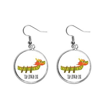 Imagem de China Dragon Boat Race Viagem Taiwan Orelha Pendente Prata Brincos Joias Mulheres