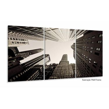 Imagem de Quadro Decorativo Arquitetura Sala Escritorio Em Tecido 3 Pe