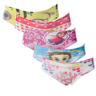 Imagem de Kit 10 Calcinha Infantil Microfibra Sublimada | Princesas 5138