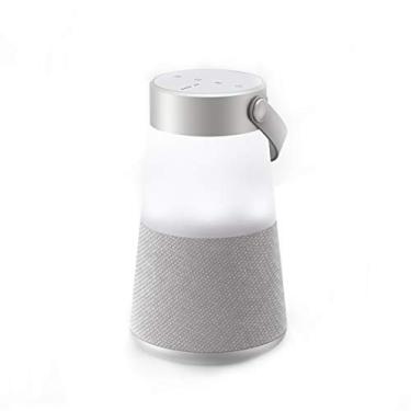 Imagem de HIOD Alto-falante Bluetooth - Alto-falante sem fio portátil com som surround 360 18h tempo de reprodução de 10 m com função de luz noturna, cinza