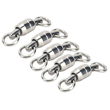 Imagem de Anel de rotação de rolamento de pesca, conector de pesca portátil 8 palavras de aço inoxidável para exterior
