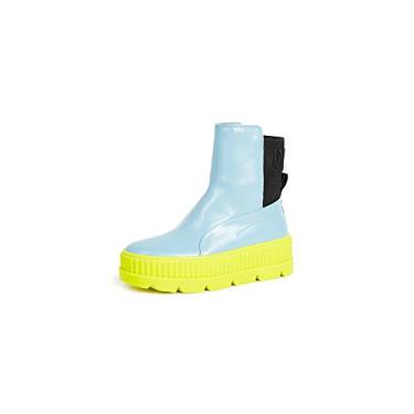 Imagem de Puma Women's Fenty X Chelsea Sneaker Boot Sterling Blue/Black Limeade Mid-Calf Leather - 5.5M