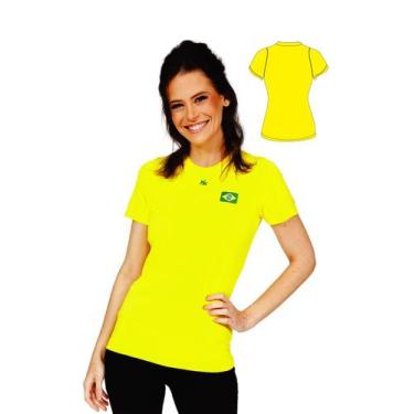 Imagem de Kanxa Camiseta 7598 Brasil Feminina Amarela