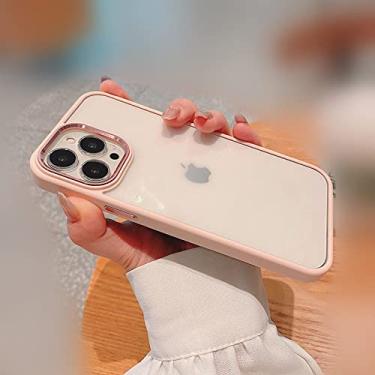 Imagem de Capa de armadura transparente à prova de choque para iphone 13 12 11 pro max x xr xs 7 8 plus se2 capa híbrida de proteção de câmera de metal, d, para i7, i8