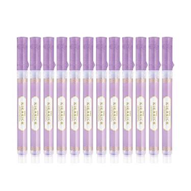 Imagem de Zebra Pen Marcador Glitter Kirarich, ponta cinzel, tinta roxa, pacote com 12, número do modelo: 71680