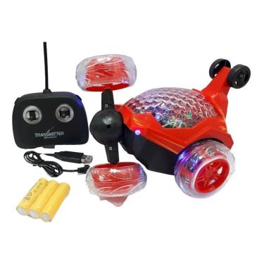 Imagem de Carrinho Controle Remoto Crazy  Maluco Gira 360° Som E Luz