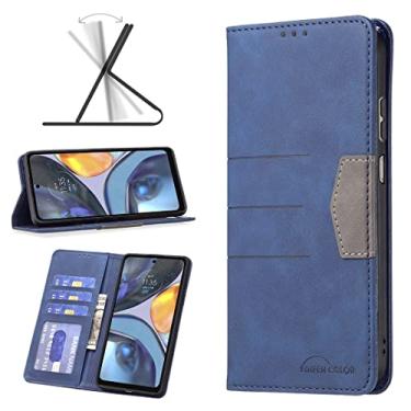 Imagem de YUNCHAO Caixa de telefone Para Motorola Moto G22 Caixa de telefone de couro magnético em emenda capa para celular