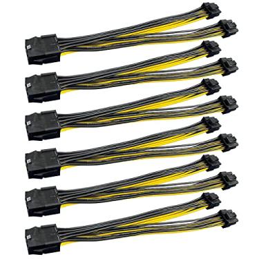 Imagem de Endlesss PCIe 8 pinos para 2 X 8 pinos (6+2) cabo de alimentação adaptador PCI Express PCIE Y - cabo de extensão divisor 22 polegadas (6 peças)