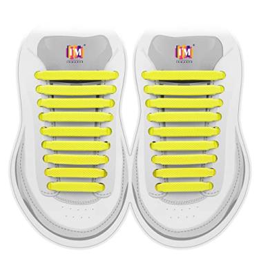 Imagem de No Tie Shoelaces for Kids and Adults, Silicone Elastic Shoelaces for Sneaker, Flat Tieless Shoe Laces for Outdoor Sport